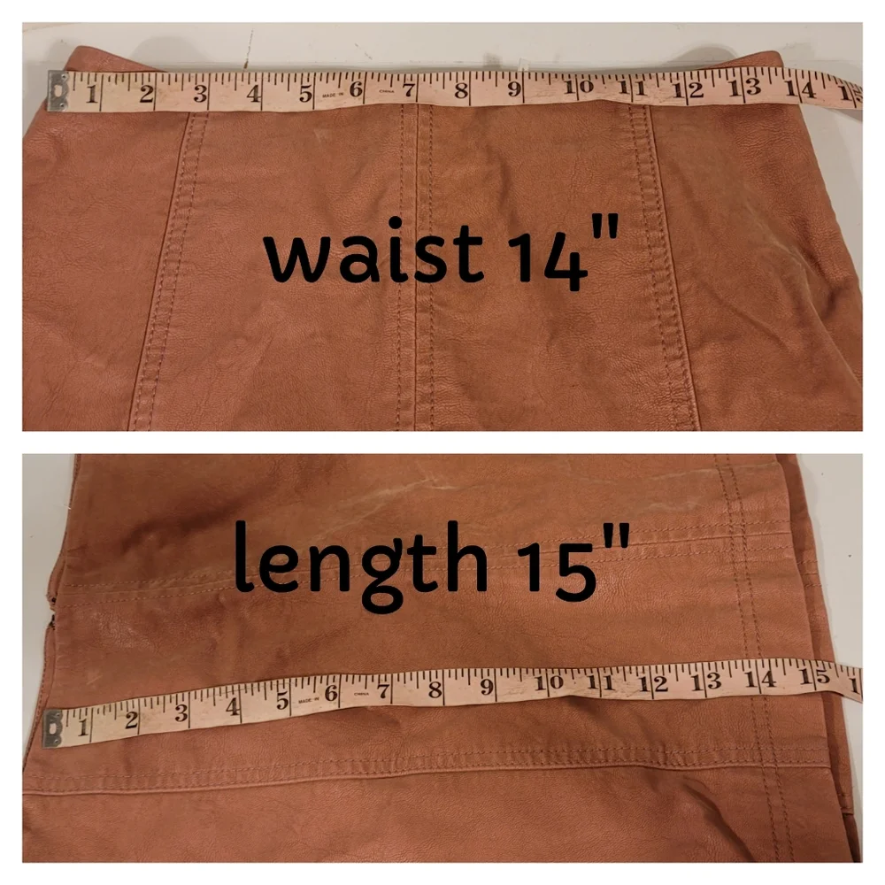 Free People Dark Rose Pink Modern Femme Vegan Suede Mini Pencil Skirt Size 4 - Picture 8 of 12